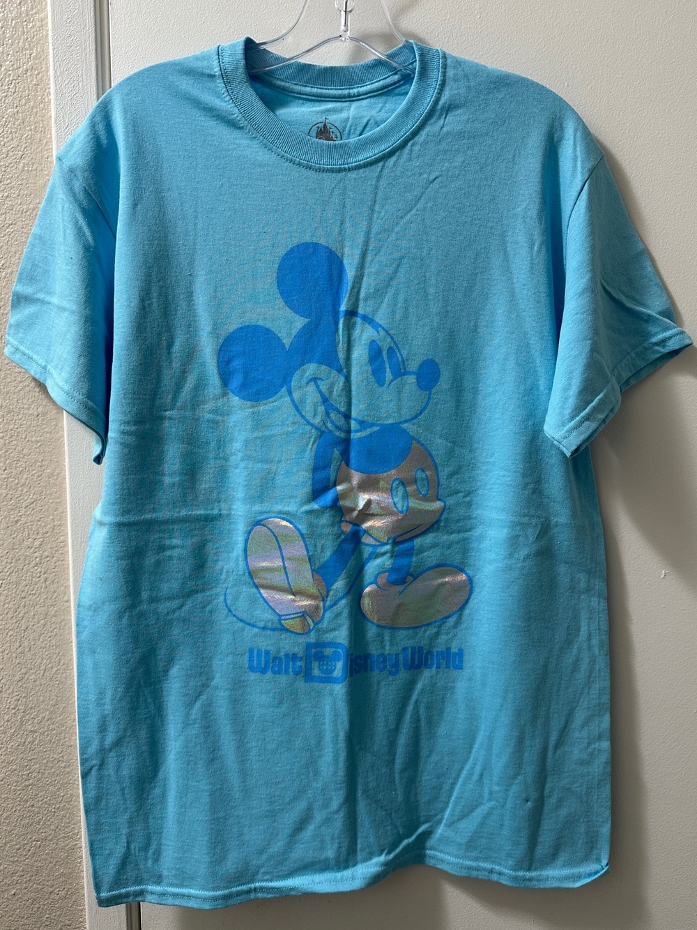 Disney Light Aqua Graphic Logo Tee